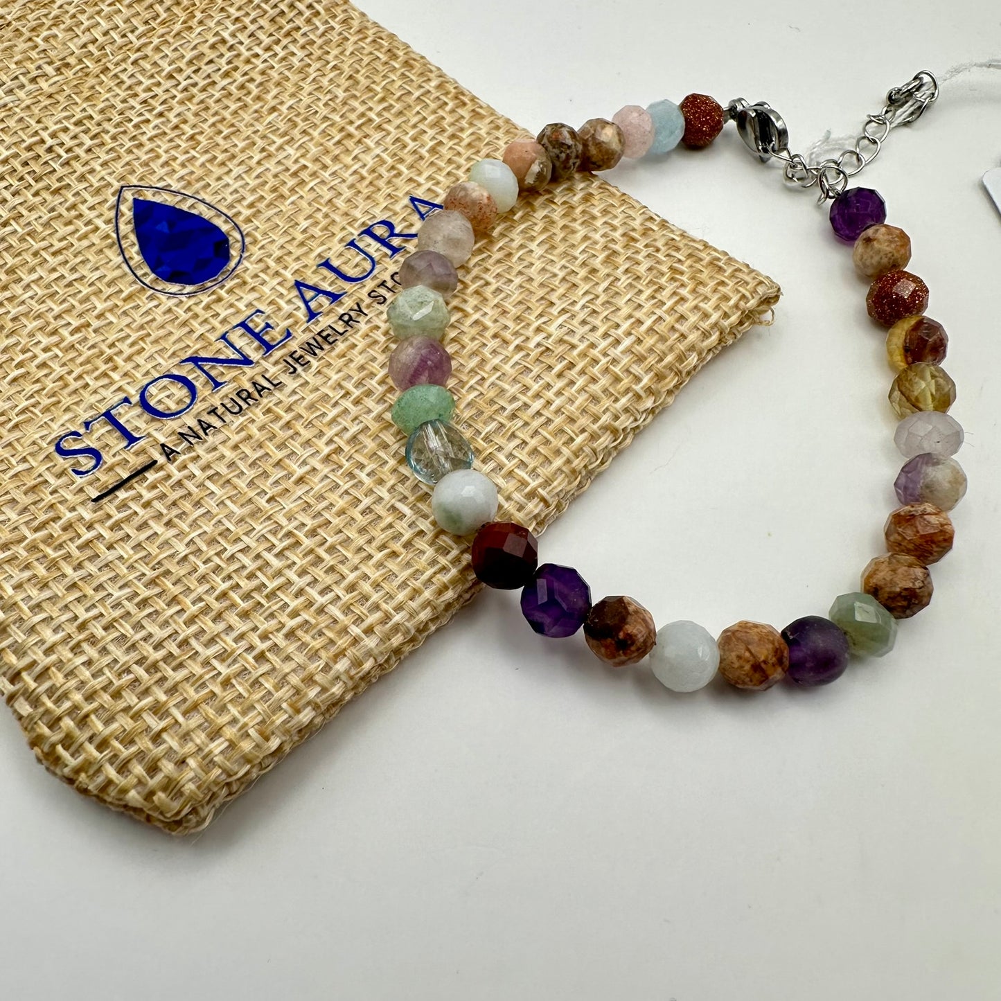 Naturstein-Mix (facettiert) Armband