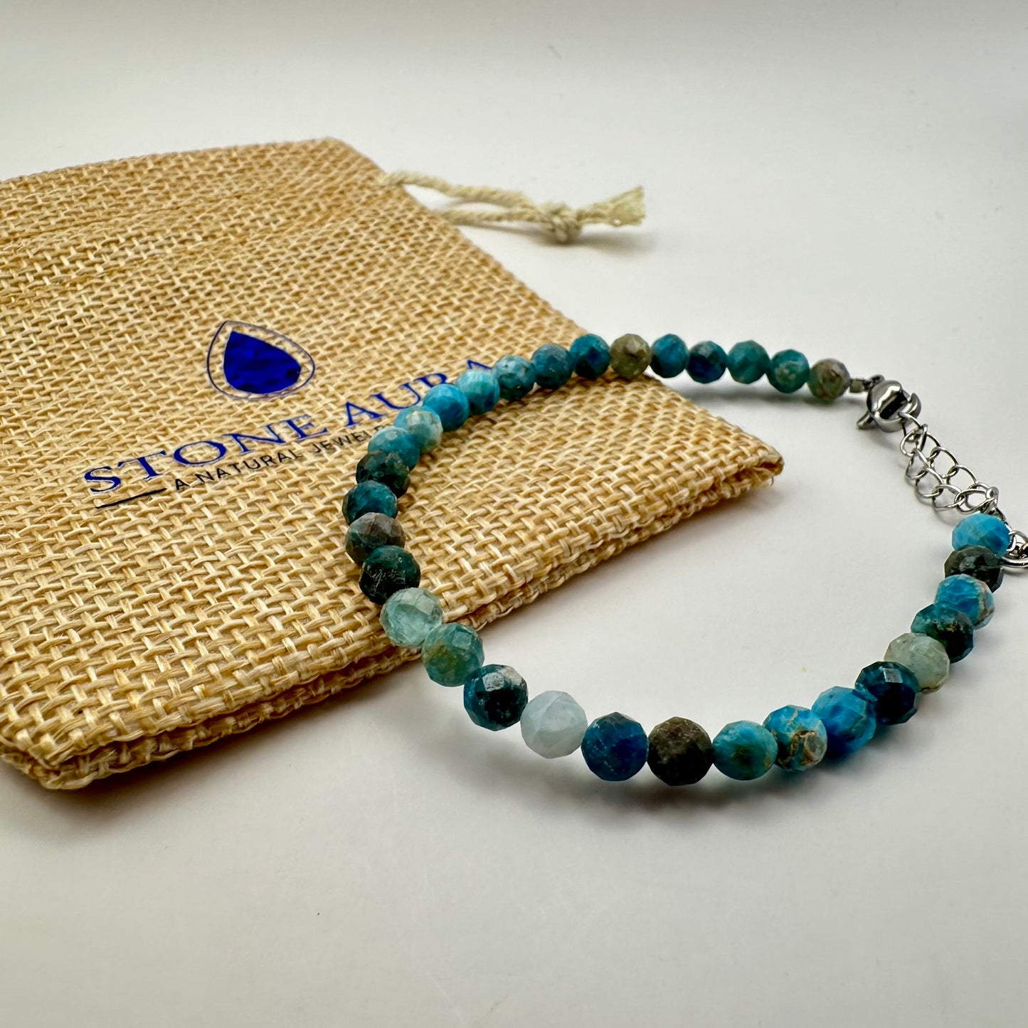 Facettierter Apatit (Mix) Armband