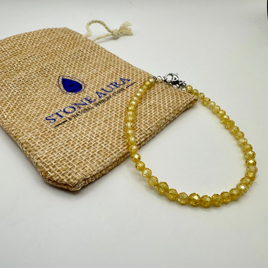 Gelber Zirkon Armband