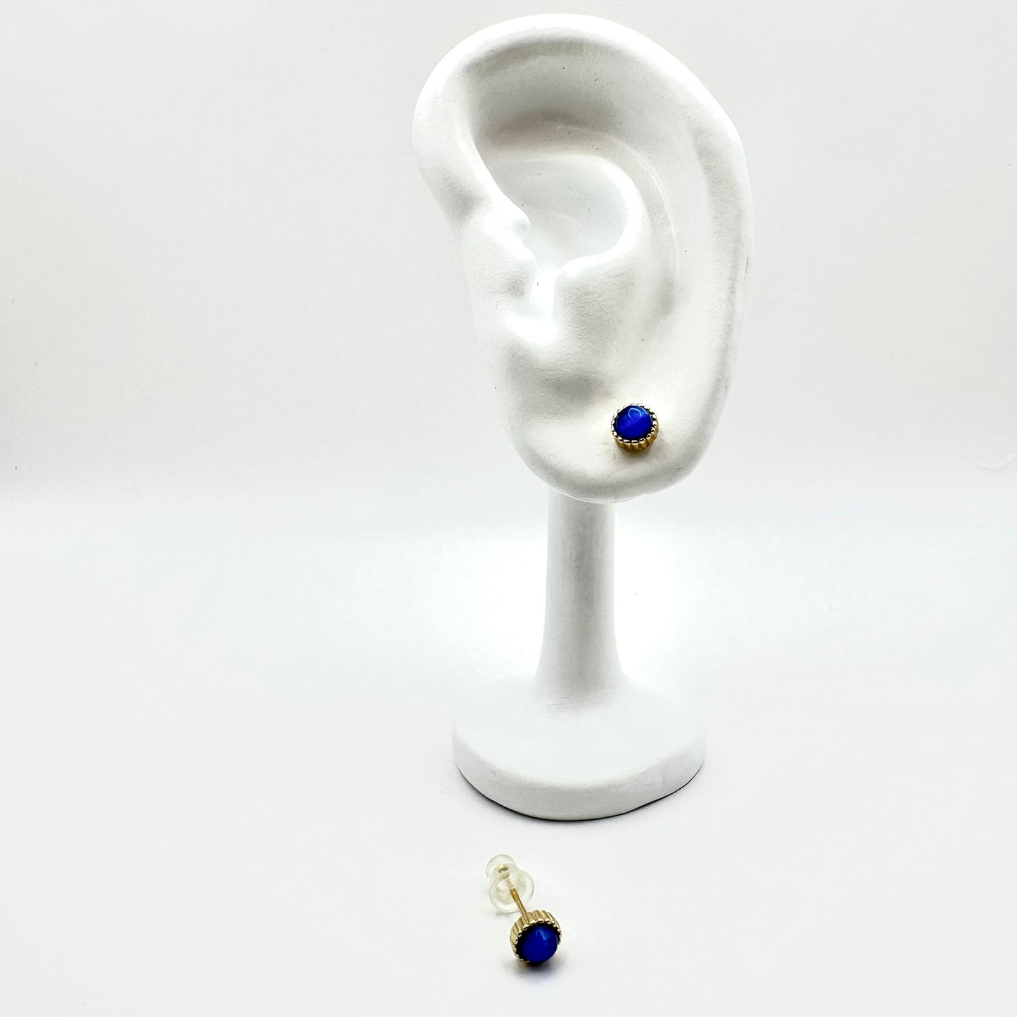 Ohrstecker „Deep Black“ mit schwarzem Glas