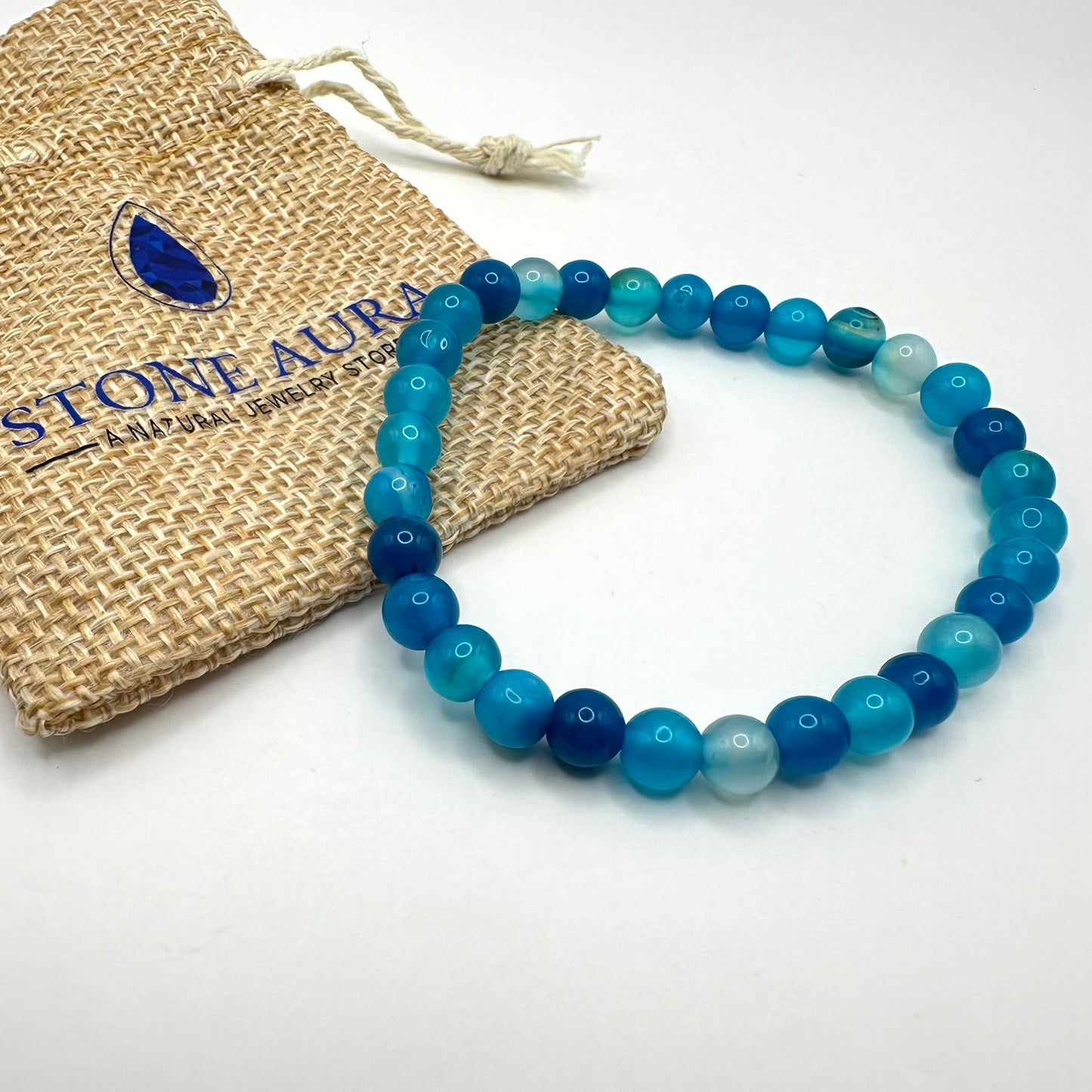 Blau-Achat Armband