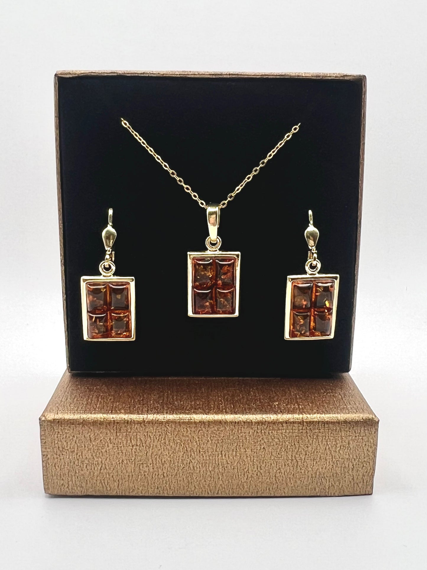 Silber-Schmuck-Set (925): Eleganz im Mosaik-Stil
