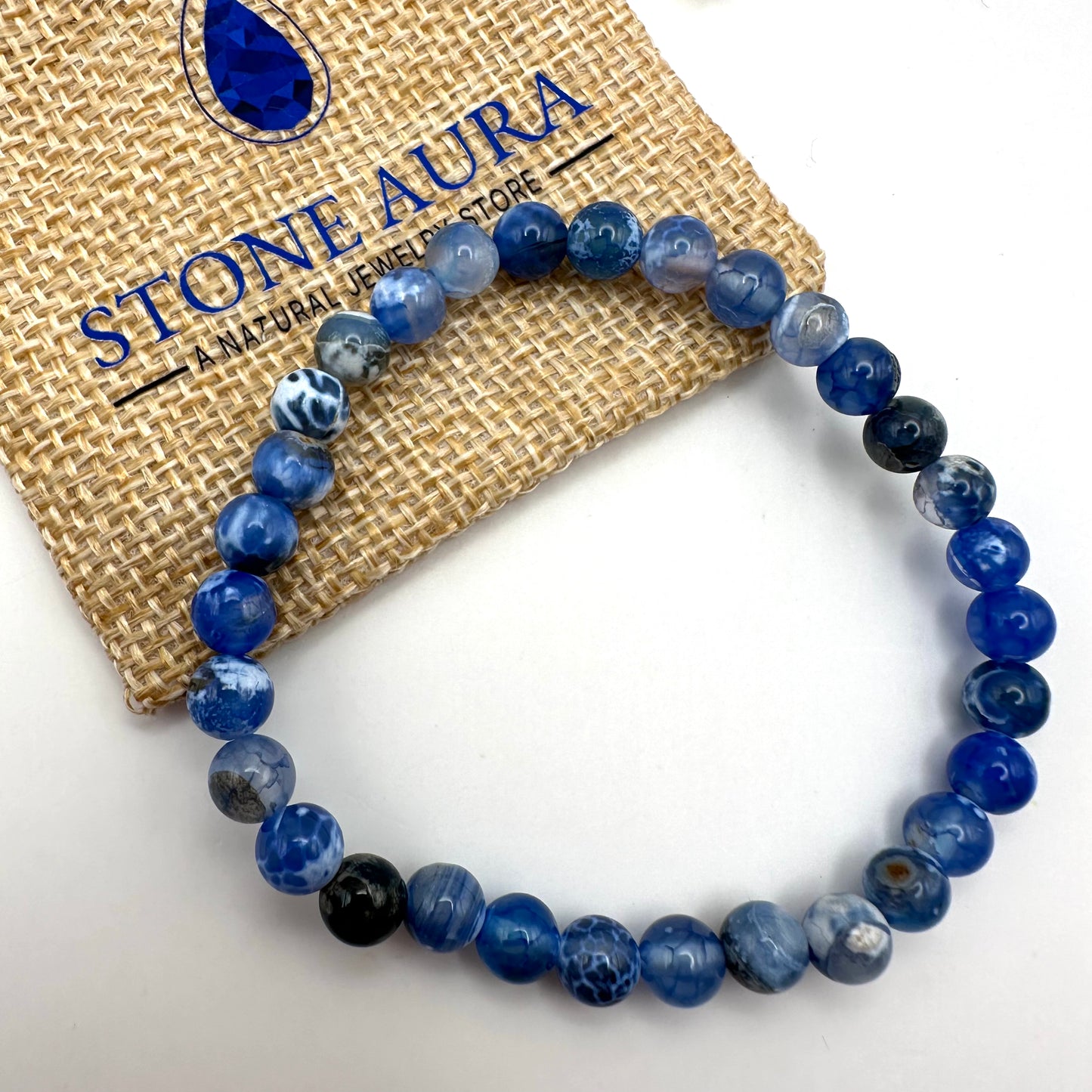Blauer Drachenader-Achat Armband