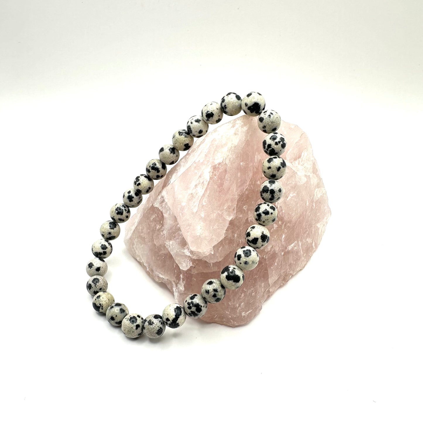 Einzigartiges Armband aus Dalmatiner Jaspis (Kugel 6 mm)