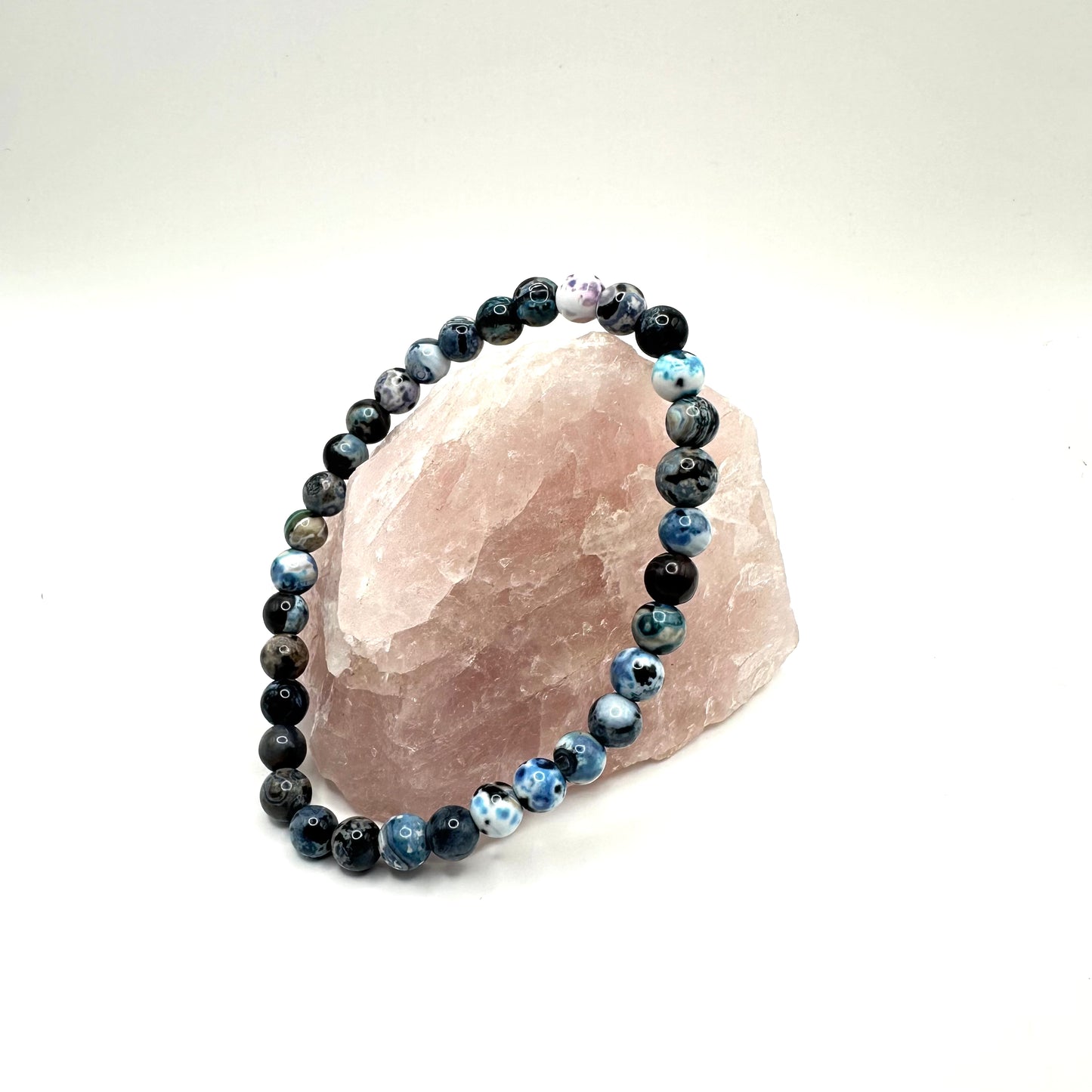 Farbenfrohes Armband aus Achat (Kugel 6 mm)