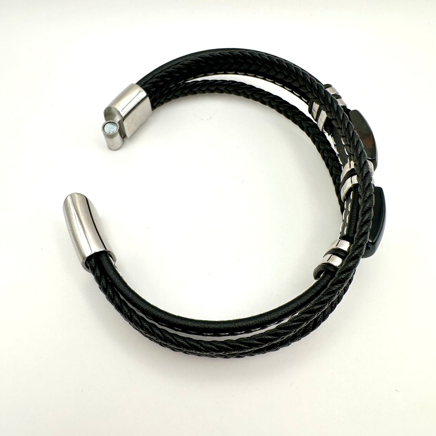 Herren-Armband „Midnight Stealth“ in Schwarz & Silber