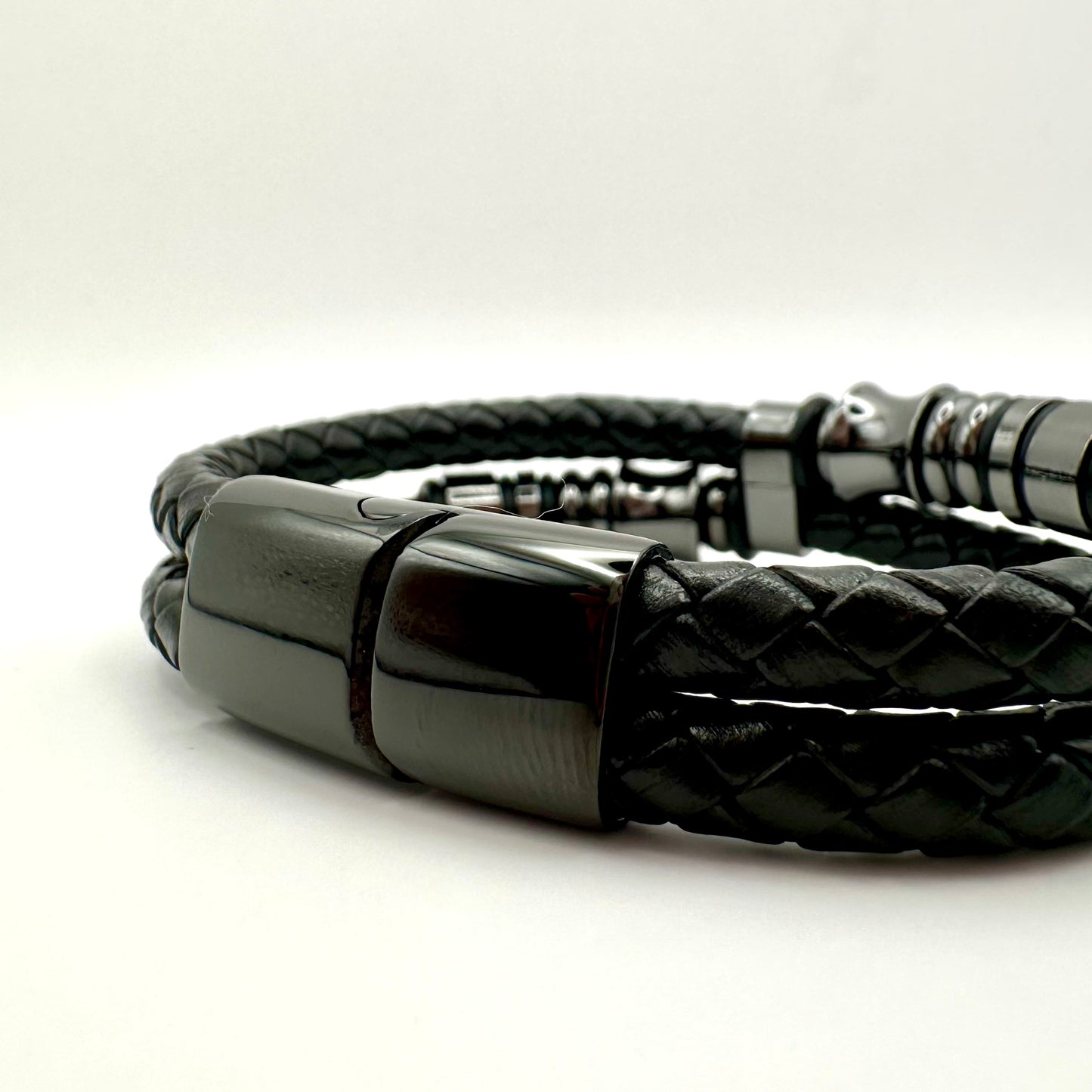 Herren-Armband „Iron Grip“ im Gunmetal-Look