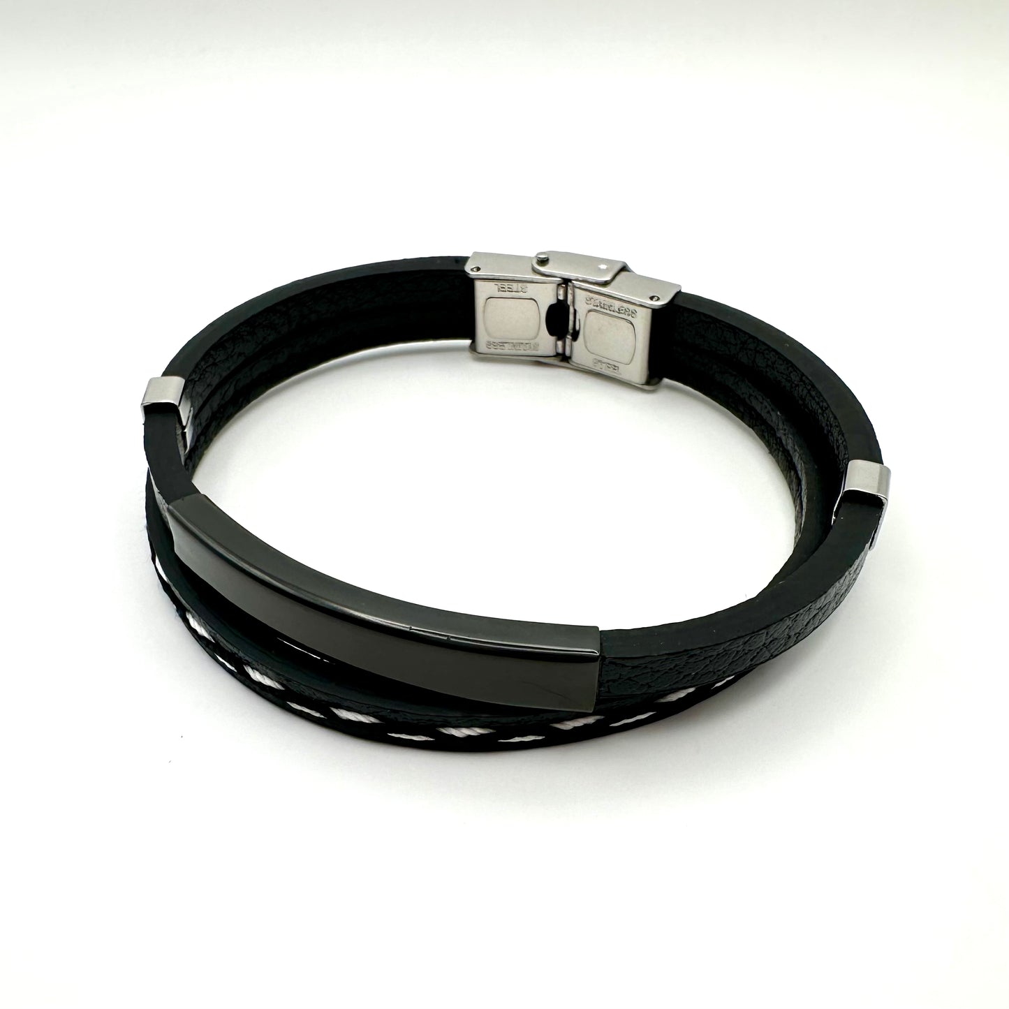 Herren-Armband „Mono Contrast“ im Double-Layer-Look