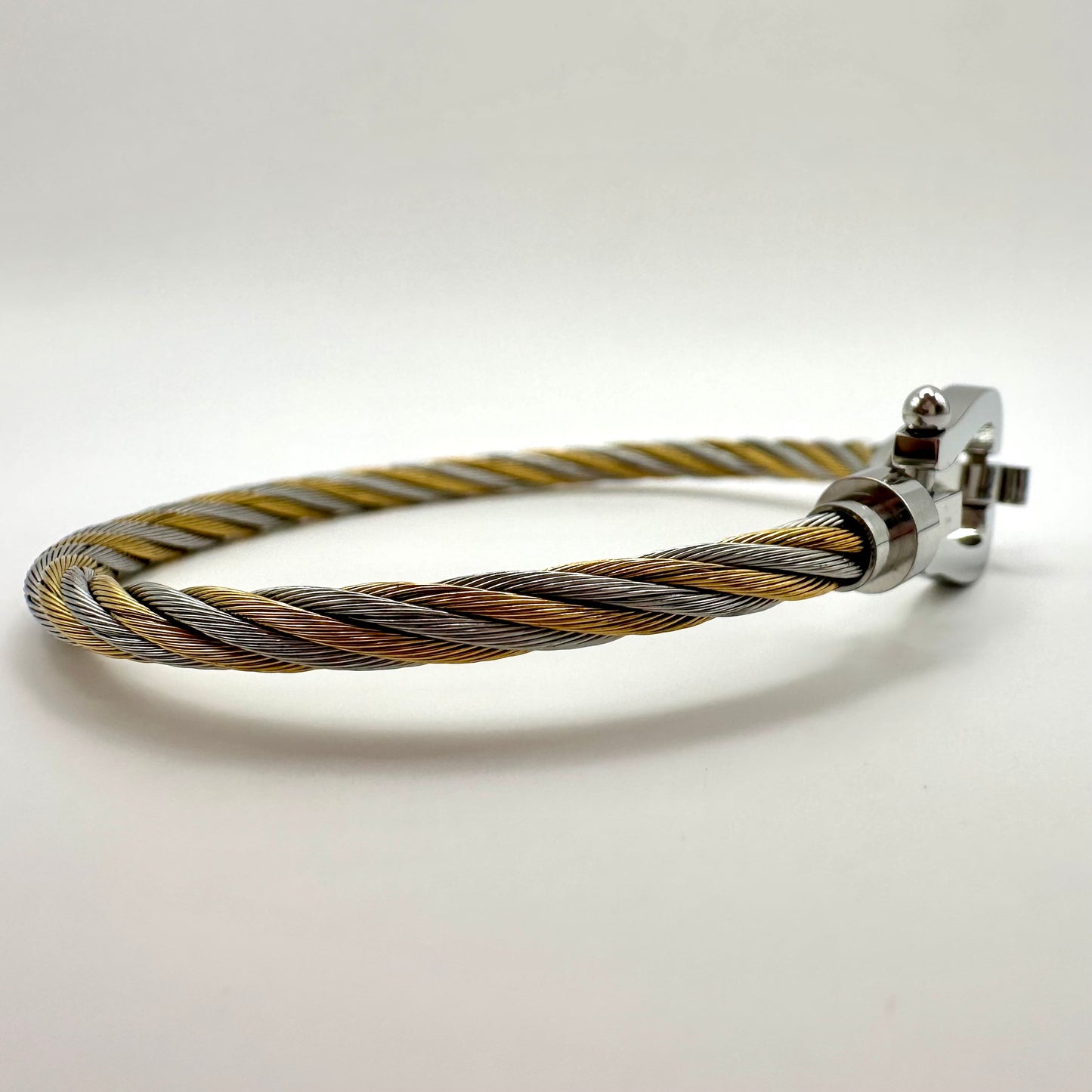 Armreif „Nautical Mixed Cable“ mit Hufeisen-Verschluss