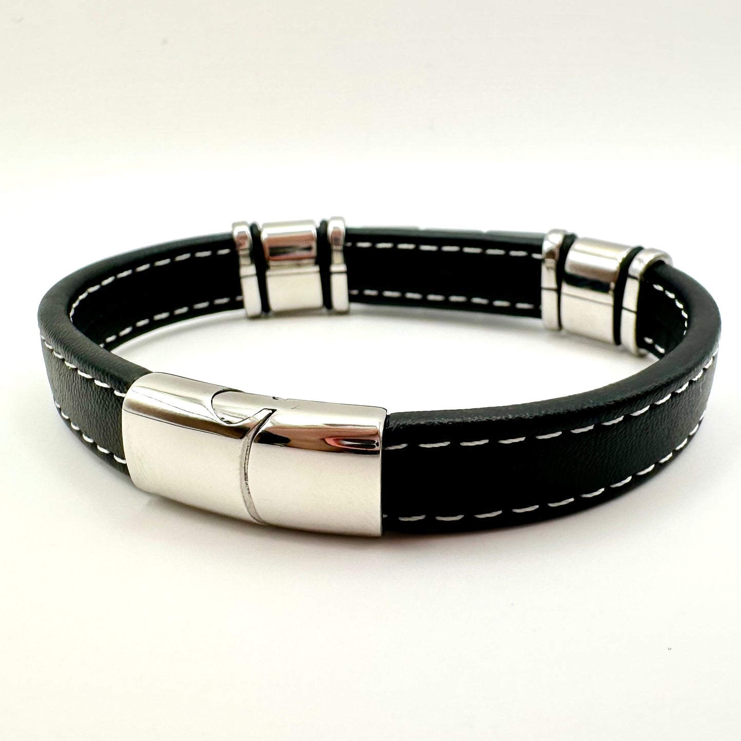 Herren Lederarmband mit Lapislazuli