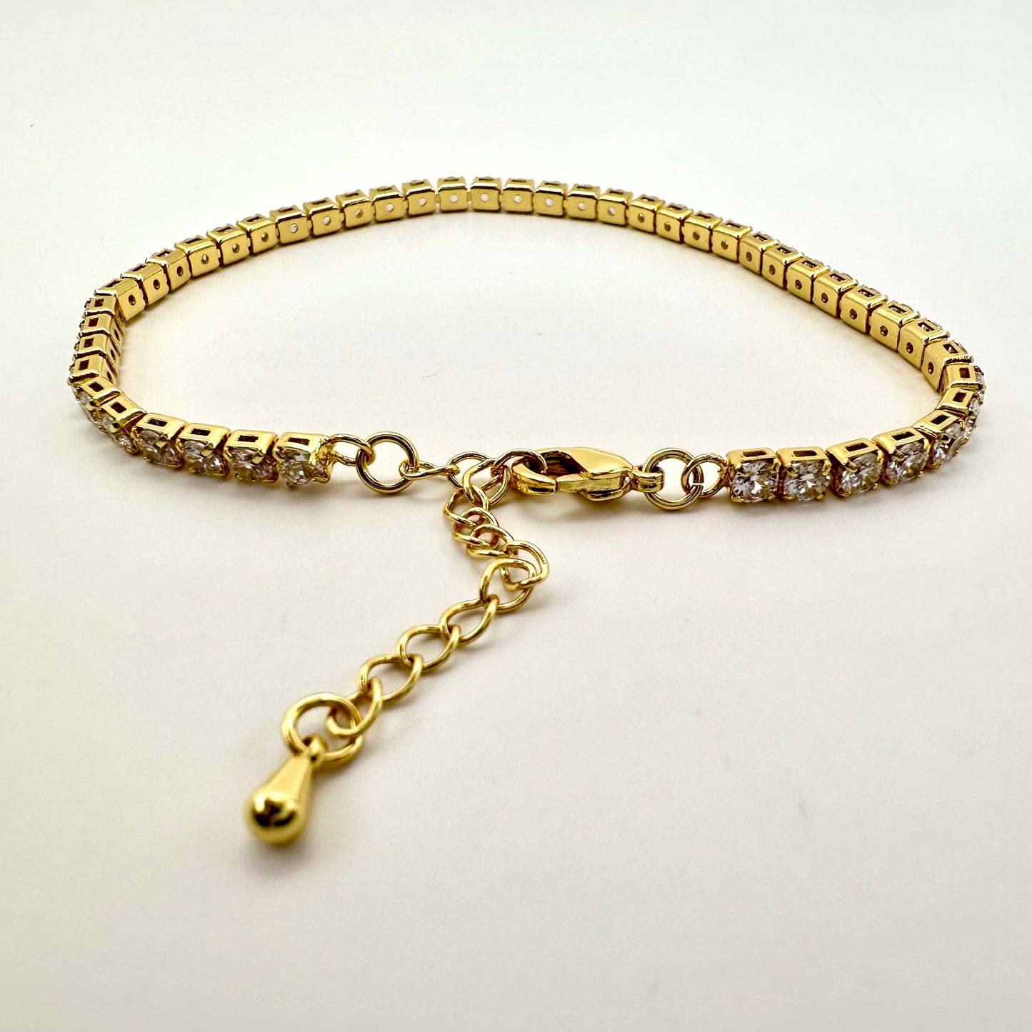 Damen-Tennisarmband "Golden Shine" mit Zirkonia