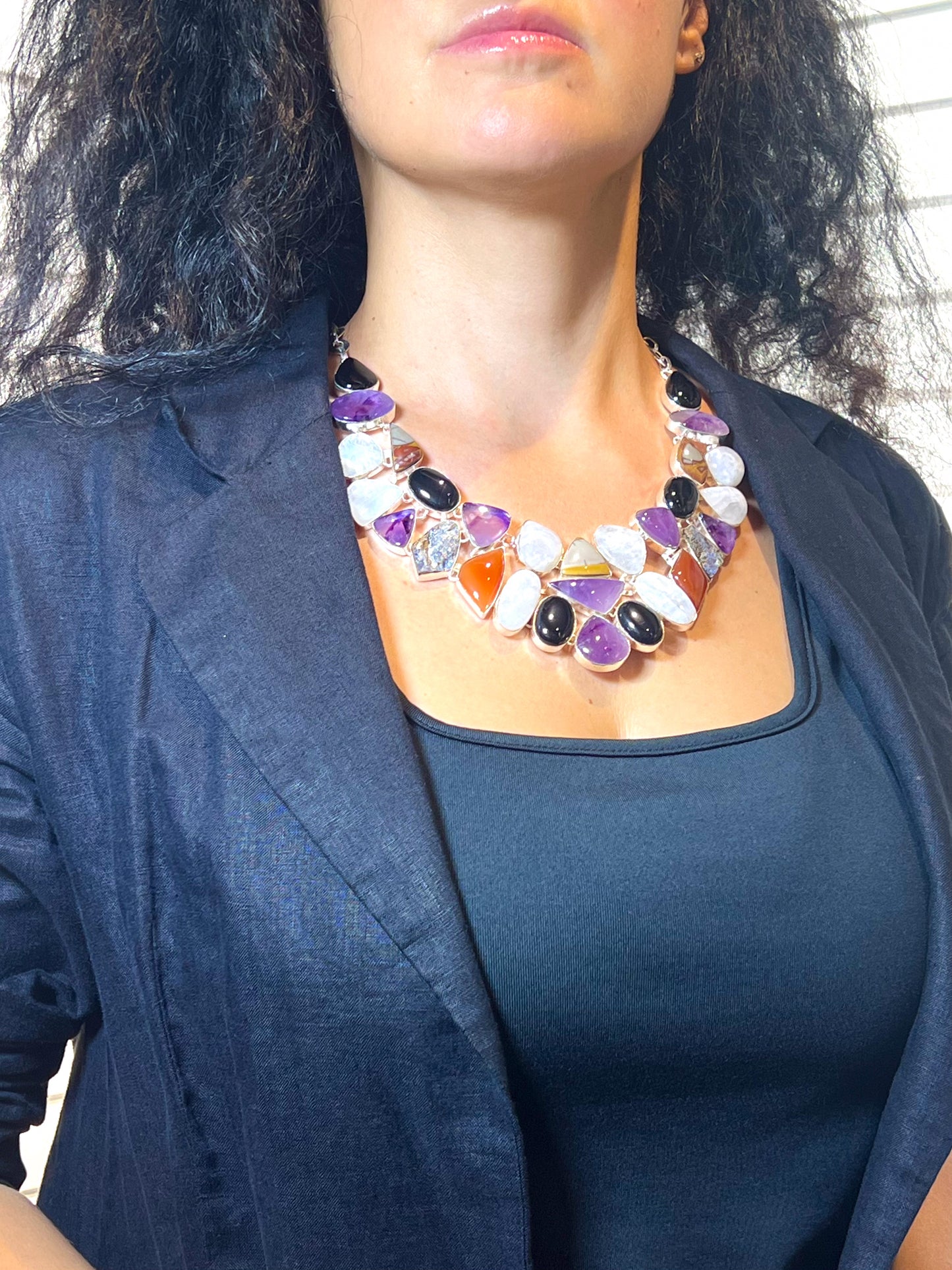 Collier aus Gemischte Steine