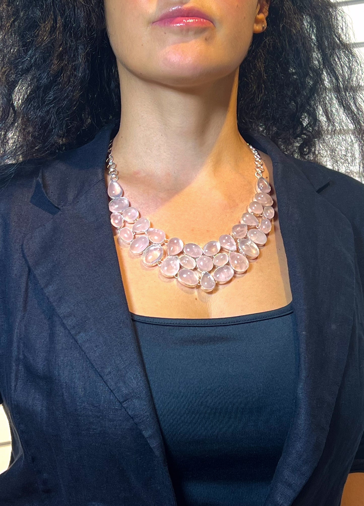 Collier aus Rosenquarz