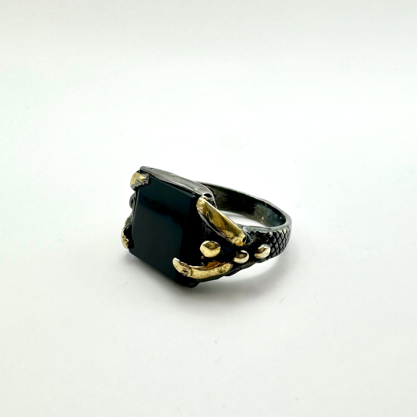 Damen-Ring „Midnight Onyx“ aus Sterling-Silber & Schwarzer Onyx