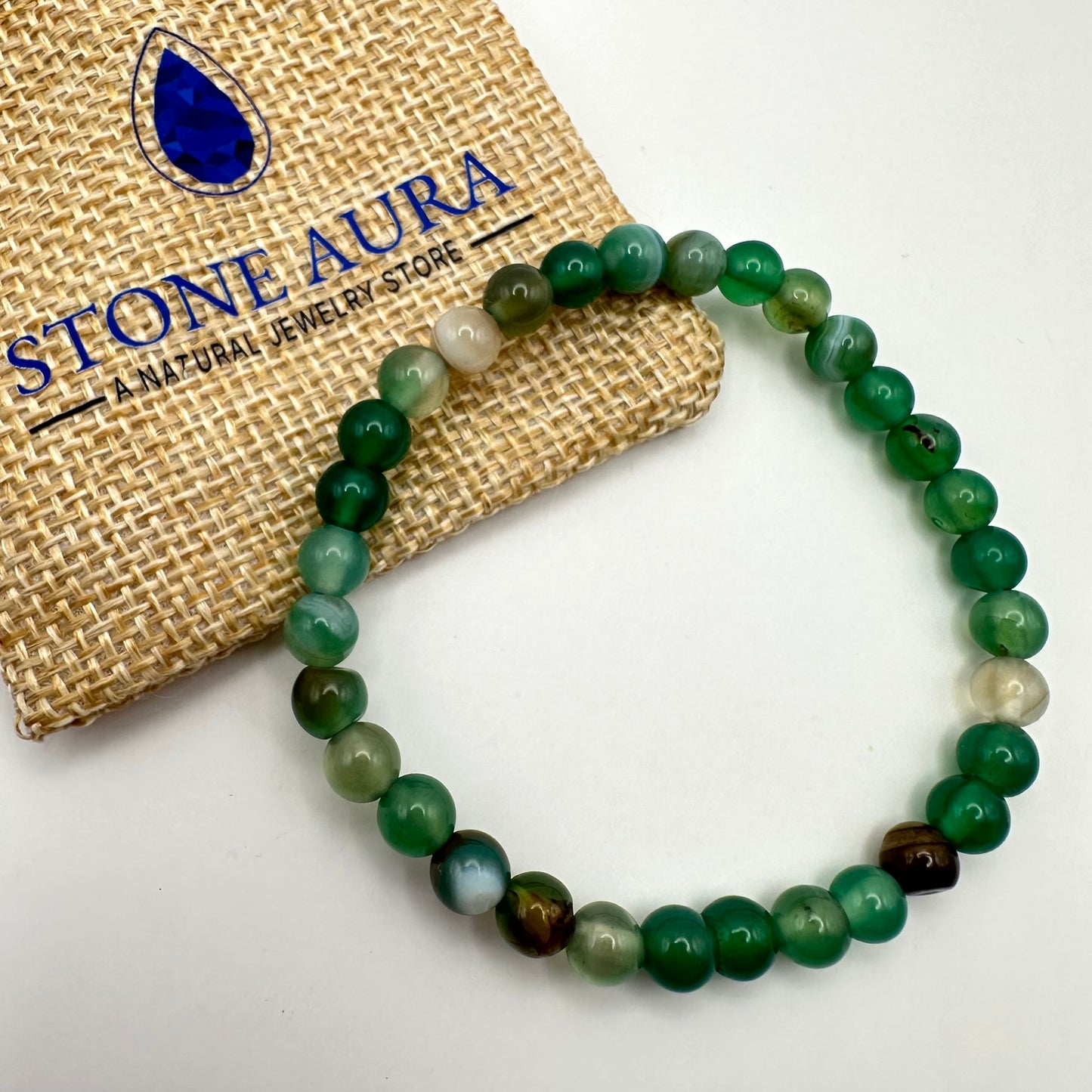 Grüner Achat Armband