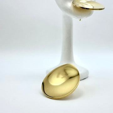 Matte Statement-Ohrstecker „Golden Satin“ aus Edelstahl