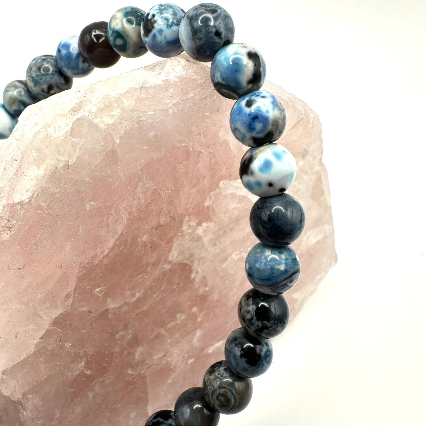 Blue Spot Afrikanischer Achat Armband