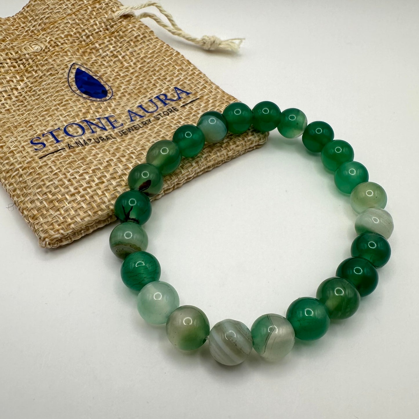 Grüner Achat Armband