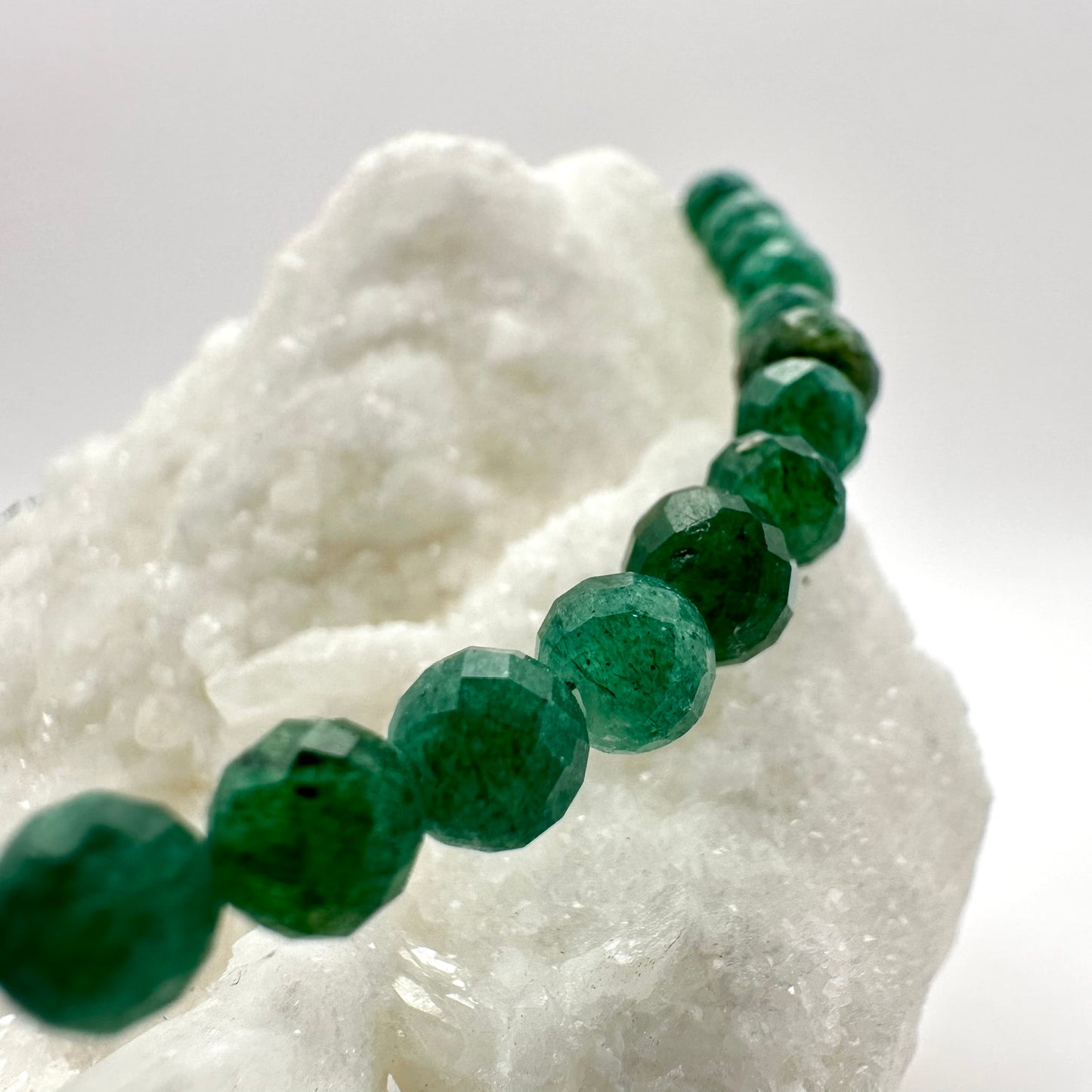 Grüner Aventurin (facettiert) Armband