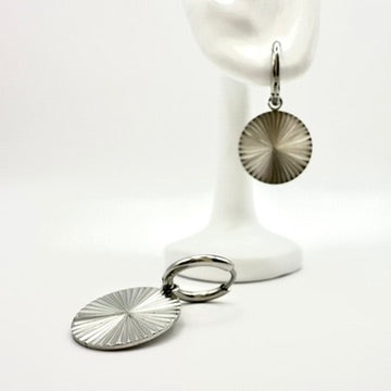 Creolen „Silver Sunburst“ aus hochwertigem Edelstahl