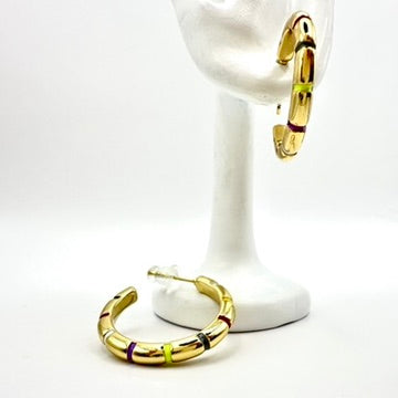 C-Hoops „Rainbow Segments“ mit bunter Emaille
