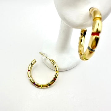 C-Hoops „Rainbow Segments“ mit bunter Emaille