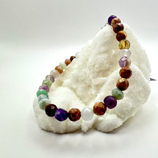 Naturstein-Mix (facettiert) Armband