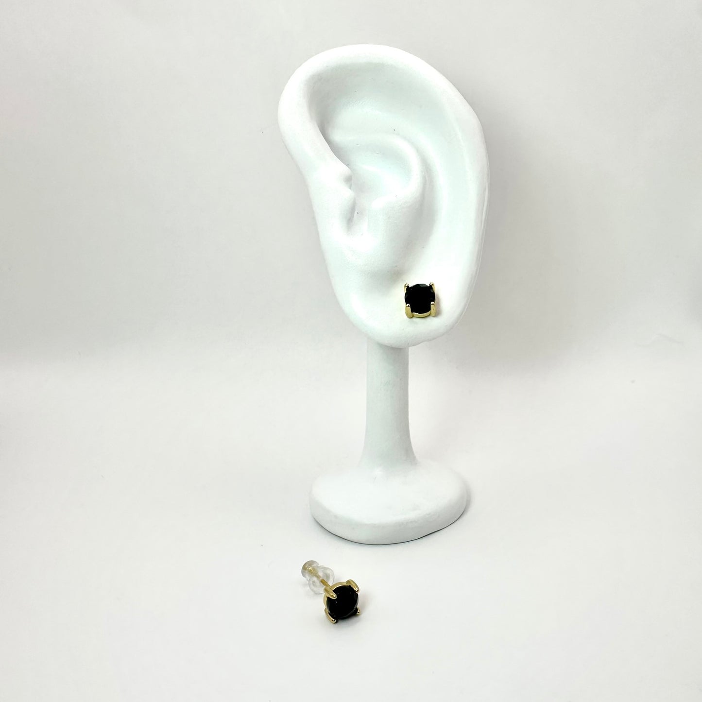 Ohrstecker „Deep Black“ mit schwarzem Glas