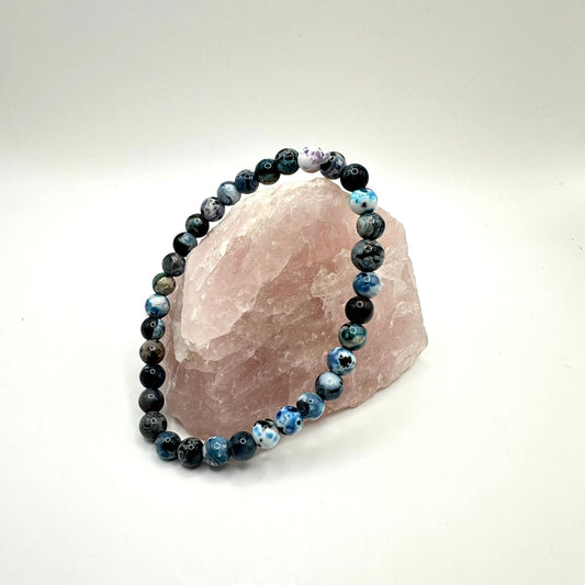 Blue Spot Afrikanischer Achat Armband
