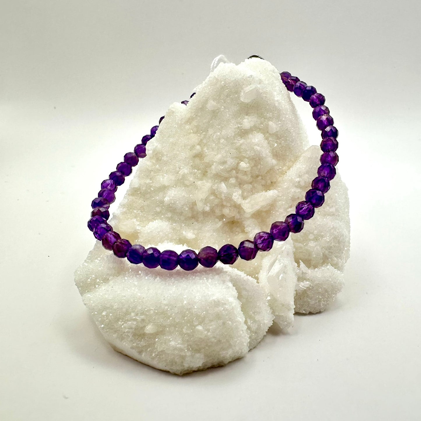 Amethyst (facettiert mit Verschluss) Armband
