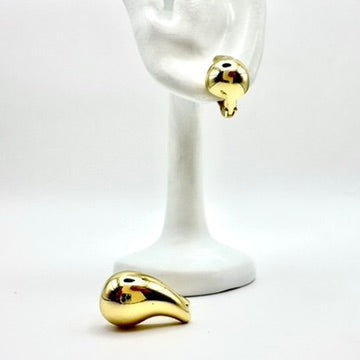 Statement-Ohrhänger „Liquid Gold“ in Tropfenform