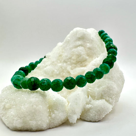 Grüner Aventurin (facettiert) Armband