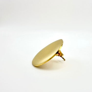 Matte Statement-Ohrstecker „Golden Satin“ aus Edelstahl