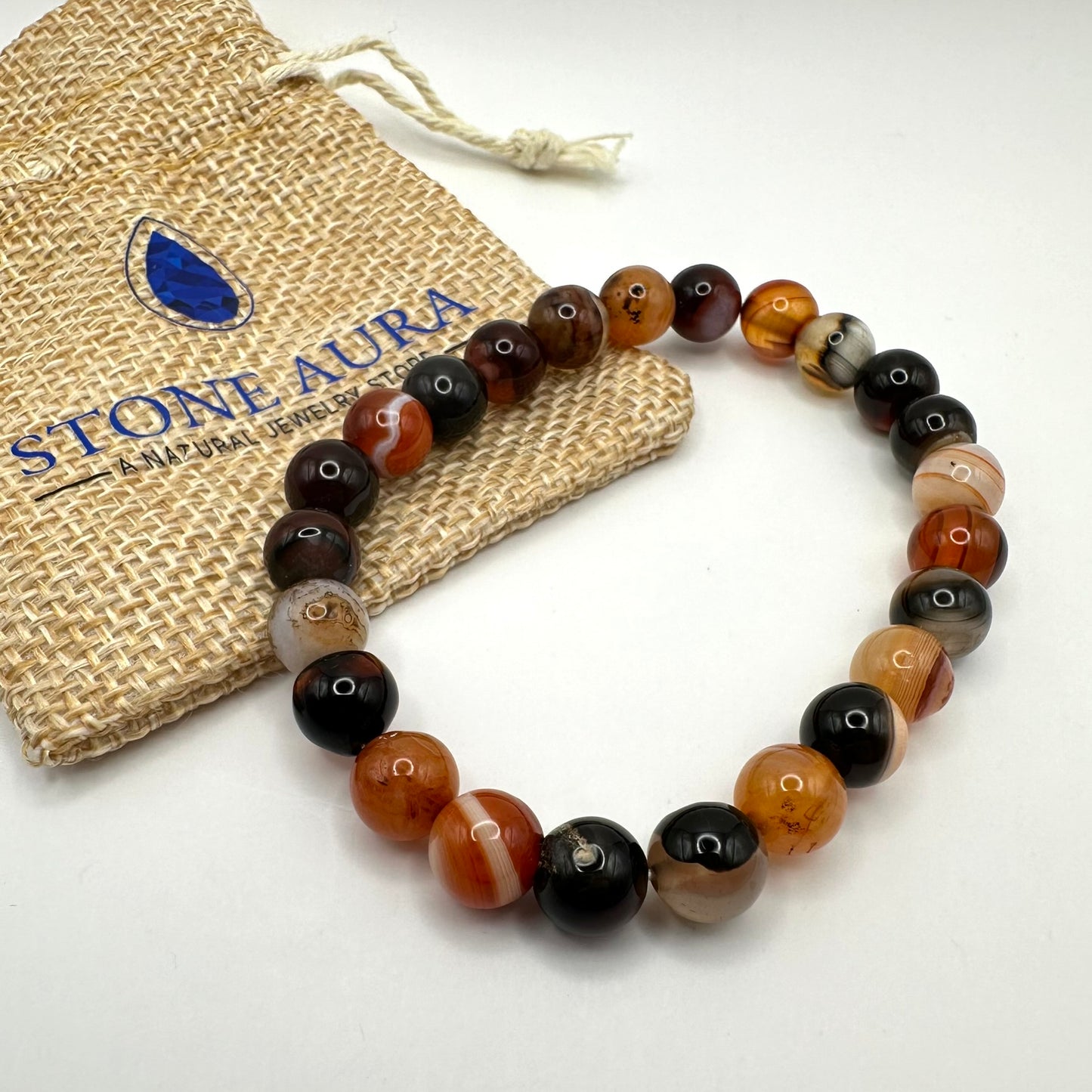Gebänderter Achat Armband