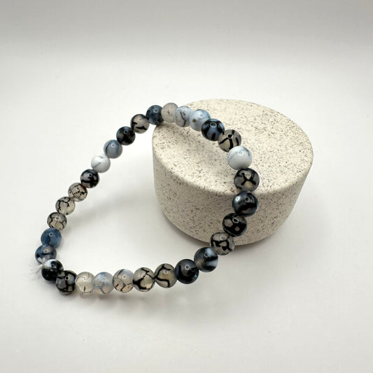 Drachenader-Achat (grau) Armband