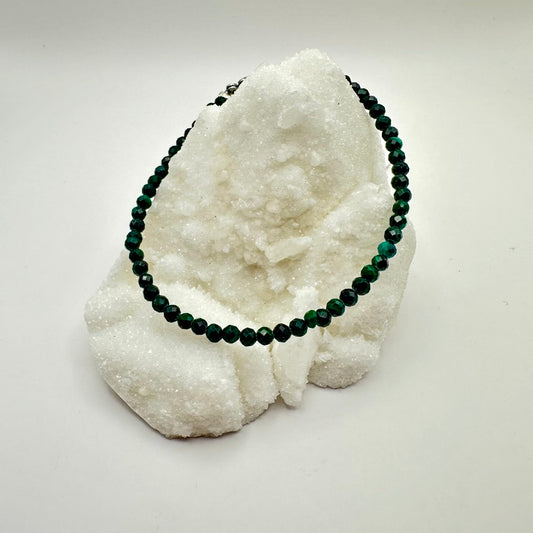 Malachit (facettiert mit Verschluss) Armband