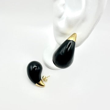 Statement-Ohrstecker „Midnight Drop“ mit schwarzem Element