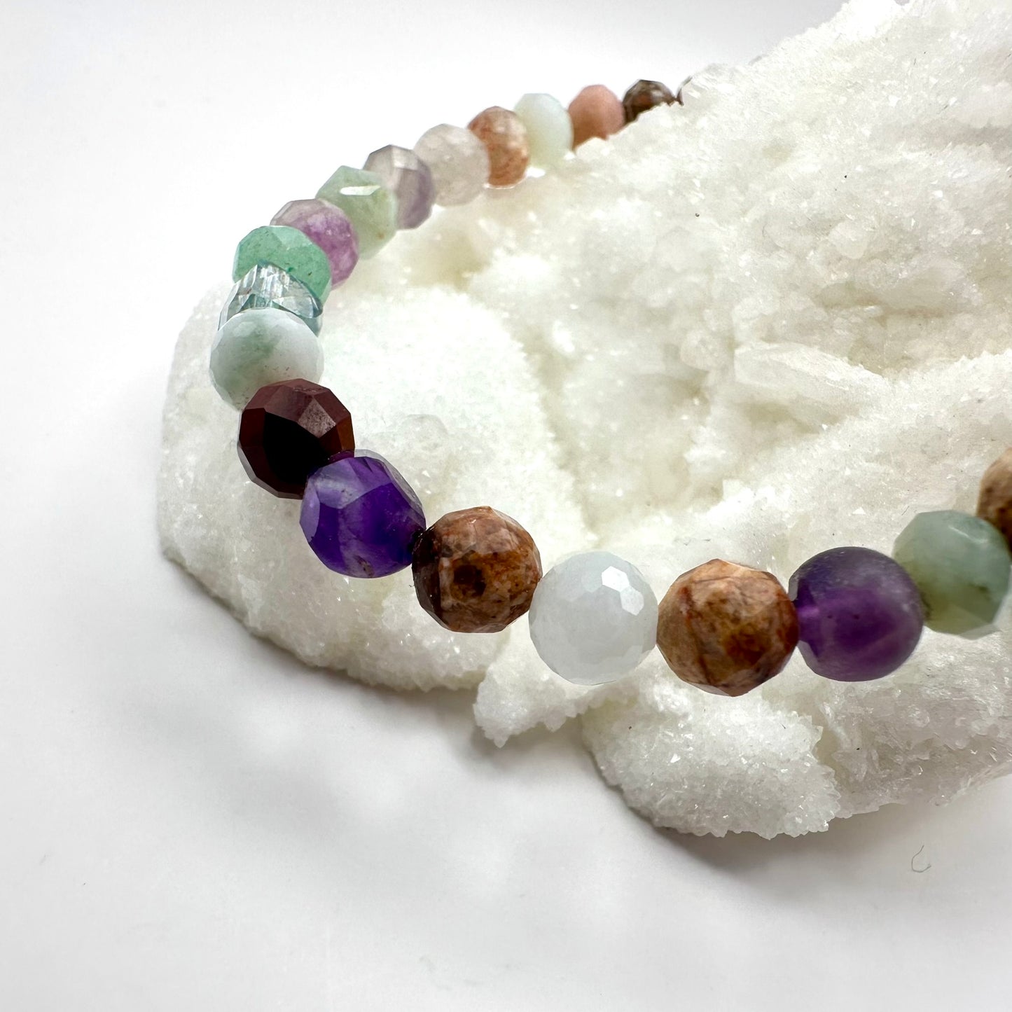 Naturstein-Mix (facettiert) Armband