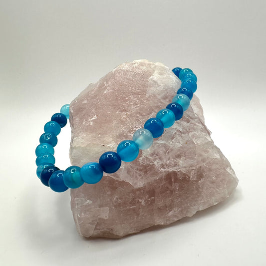 Blau-Achat Armband