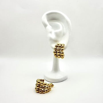 Chunky Creolen „Triple Bead“ aus Edelstahl