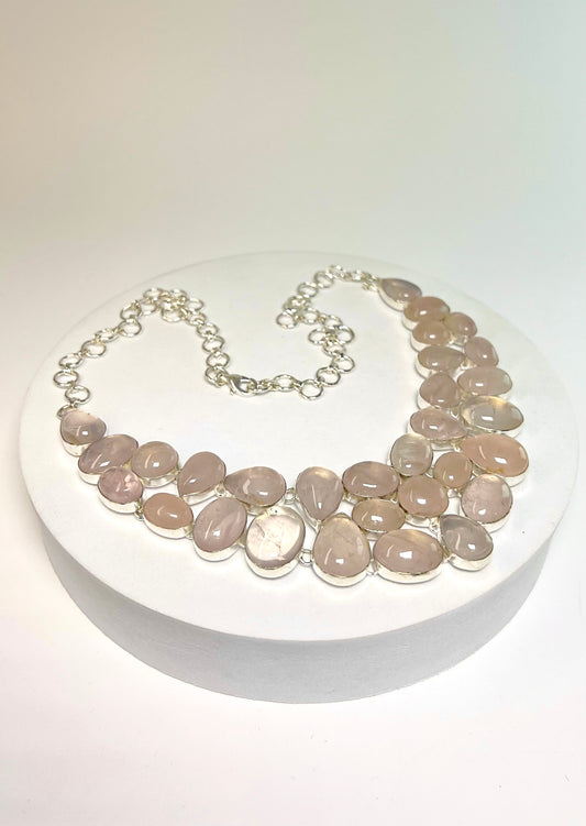 Collier aus Rosenquarz
