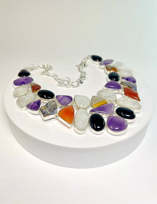 Collier aus Gemischte Steine