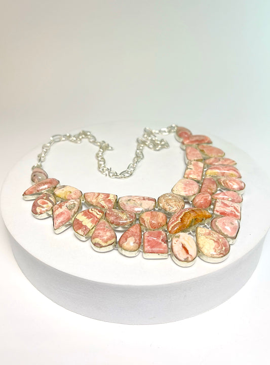 Collier aus Rhodochrosit