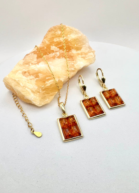 Silber-Schmuck-Set (925): Eleganz im Mosaik-Stil