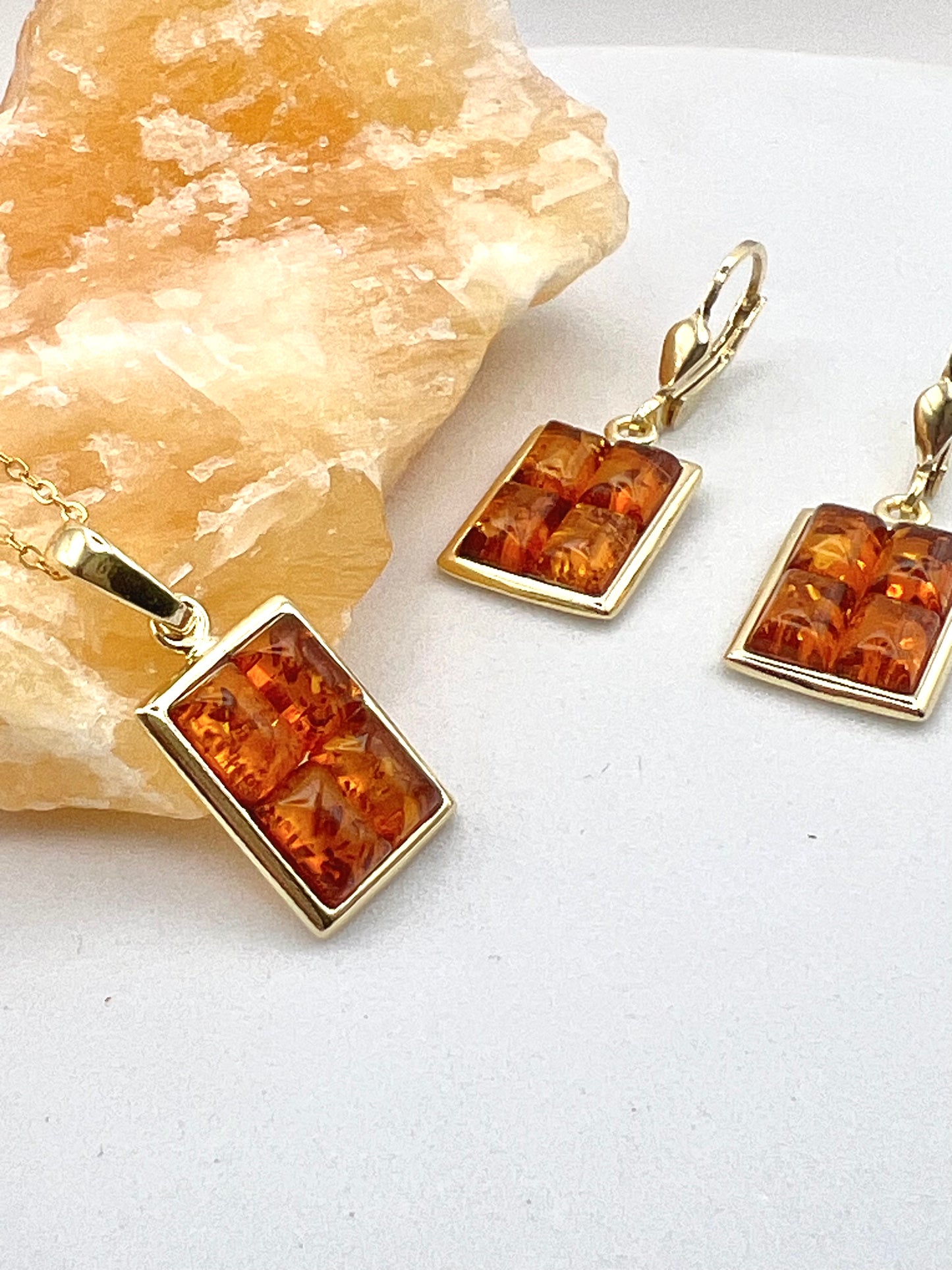 Silber-Schmuck-Set (925): Eleganz im Mosaik-Stil