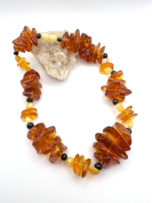 Kette "Bernstein-Mischung" | Natur &amp; Textur