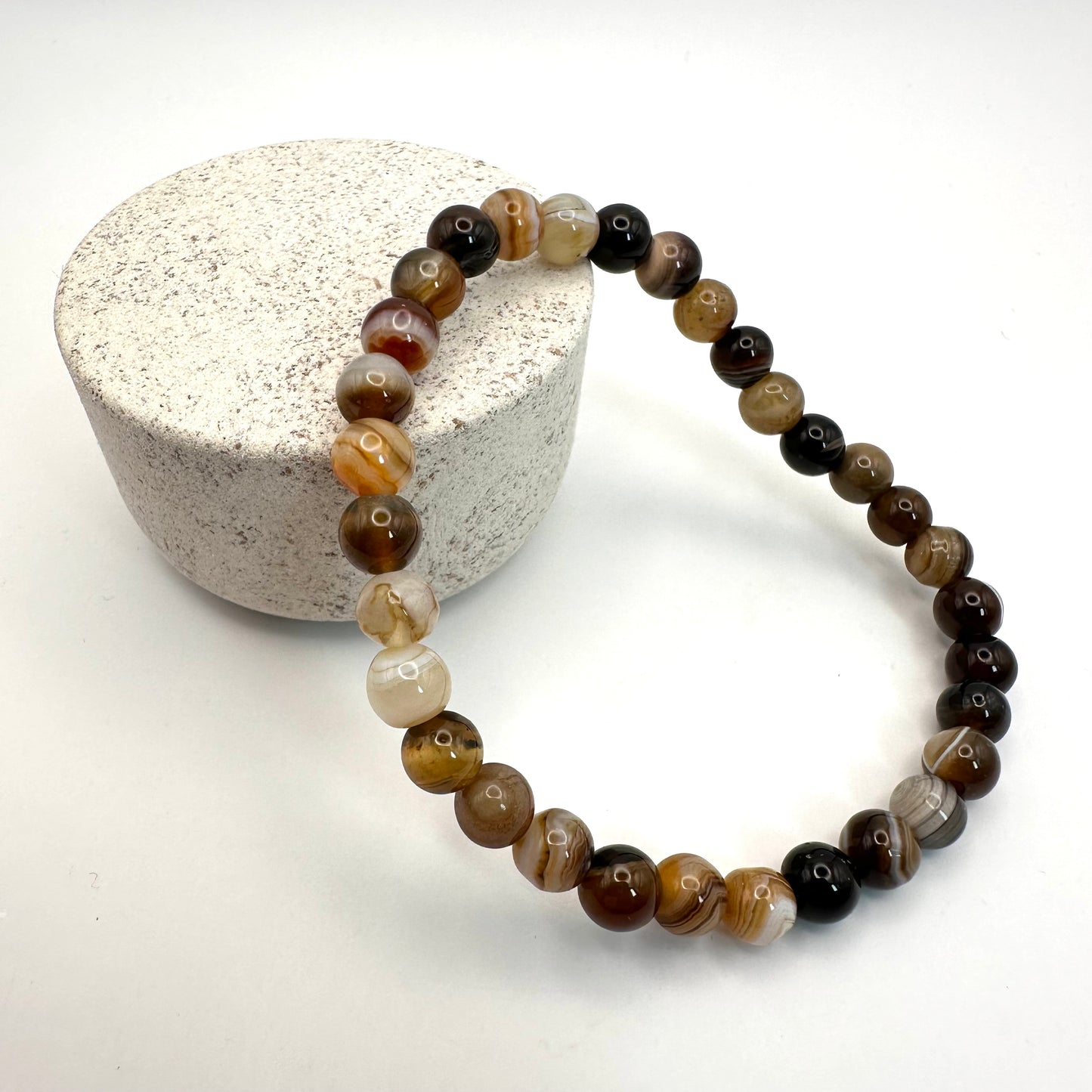 Gestreifter Achat Armband
