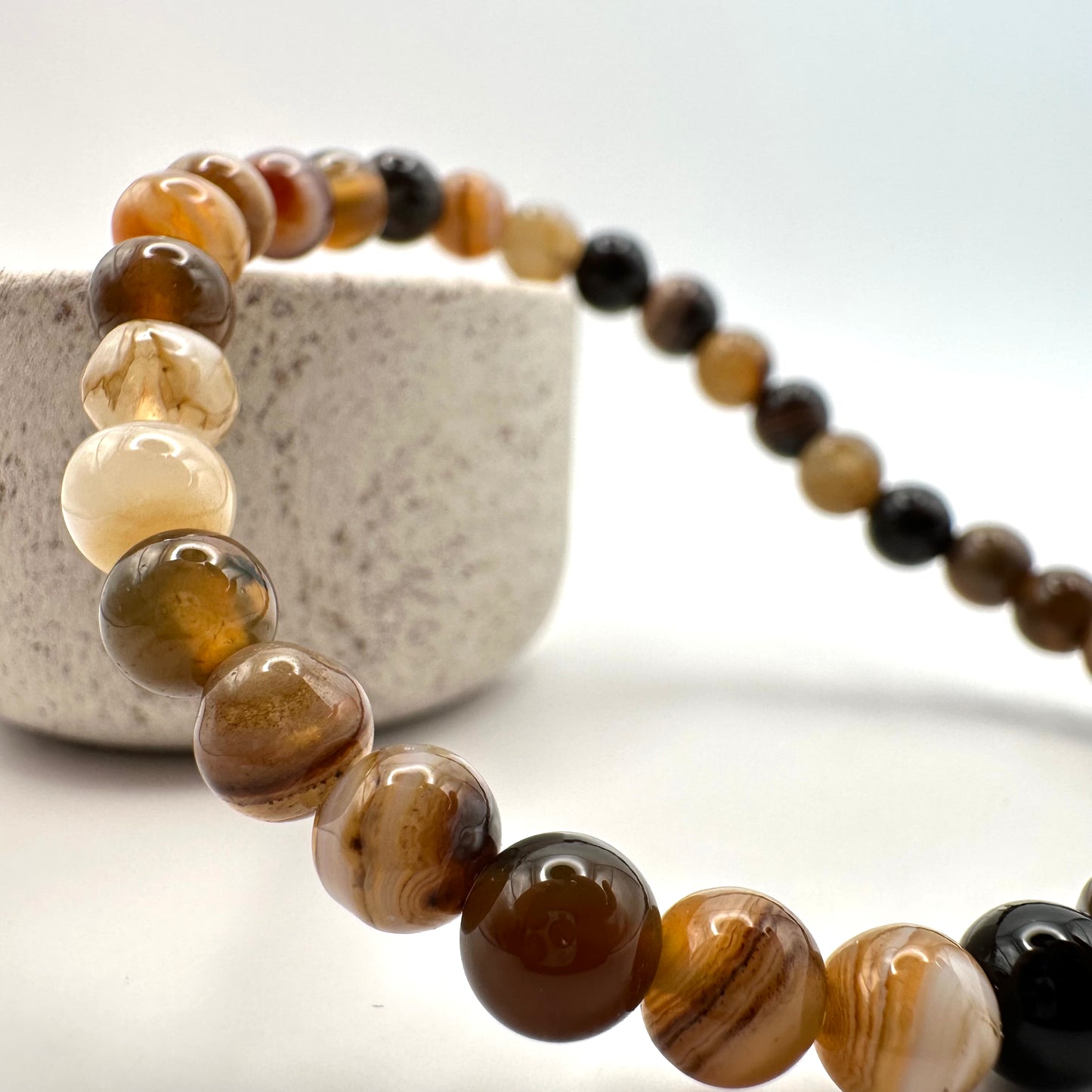 Gestreifter Achat Armband