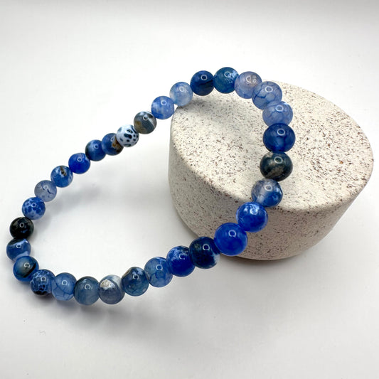 Blauer Drachenader-Achat Armband