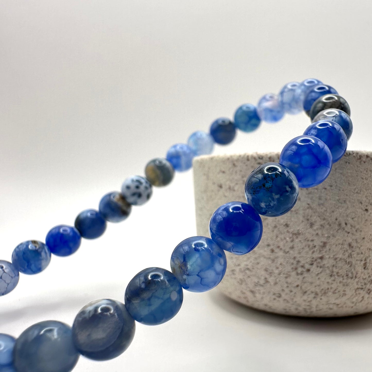 Blauer Drachenader-Achat Armband